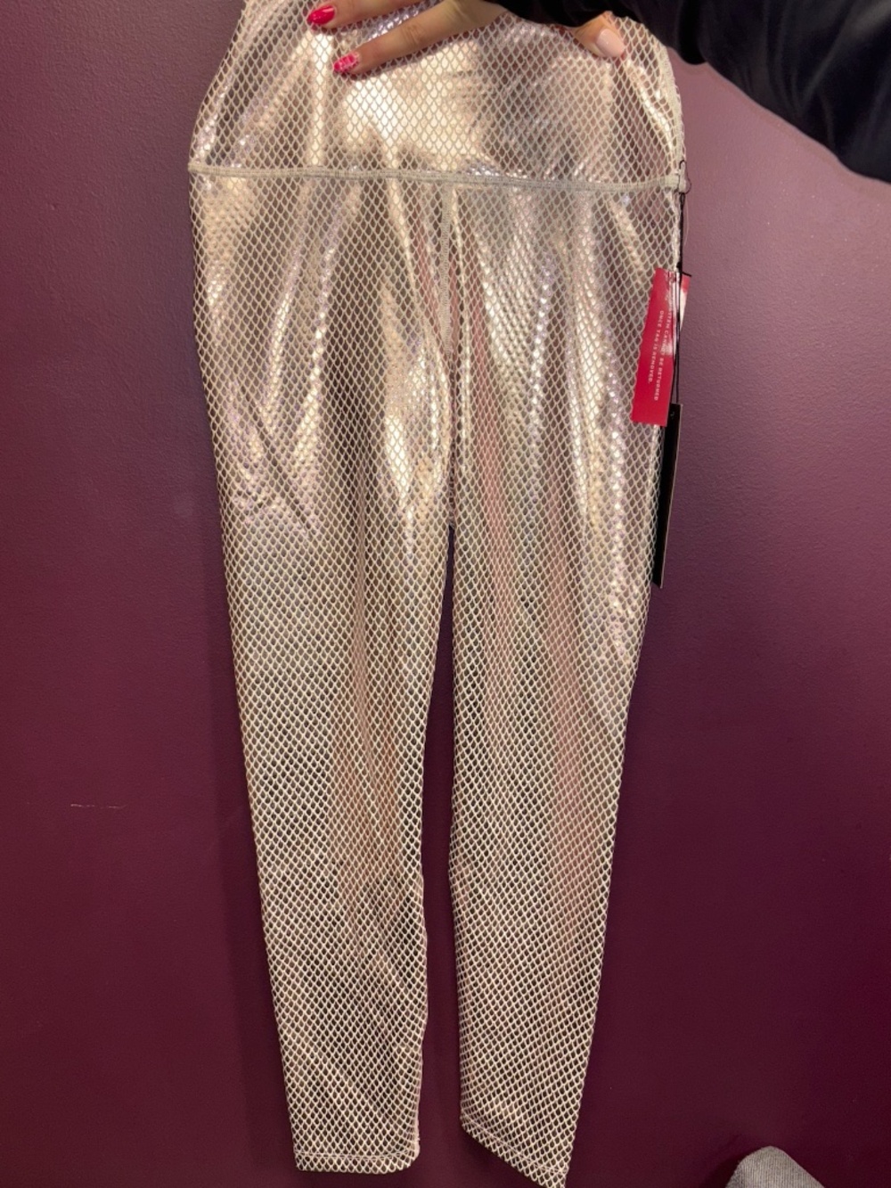 Carbon38 Metallic Scale Mesh Legging – Rose Gold